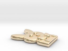 rabbit pendant in 14k Gold Plated Brass