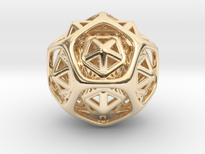 Icosa Dodeca Compound Color in 14K Yellow Gold