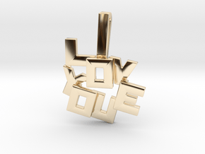 "I LOVE YOU" Pendant in 14K Yellow Gold