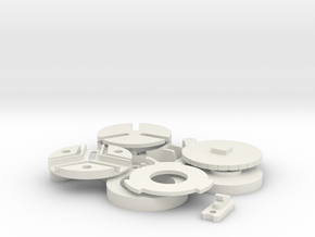 miniature holder - all sizes handle in White Natural Versatile Plastic