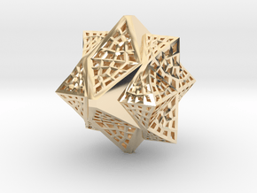 Tetra Cube octa Family Compound in 14k Gold Plated Brass