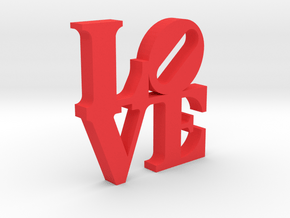 LOVE Sculpture 2 in Red Processed Versatile Plastic