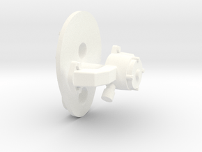 SBC 1/12 front cover and water pump in White Processed Versatile Plastic