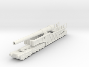 12 inch gun mk 9 railway artillery  1/144 in White Natural Versatile Plastic