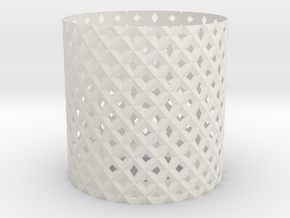 Twisted Lamp Shade in White Natural Versatile Plastic