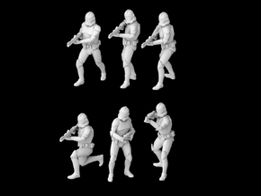 (1/47) 6x Clone Trooper Phase 2 in Tan Fine Detail Plastic