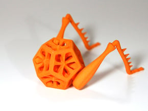 Dodeca-Hopper in Orange Processed Versatile Plastic
