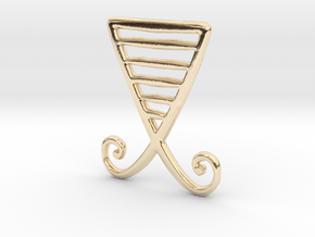 Alchemical Gold 01 (Loop Available) in 14k Gold Plated Brass: Small