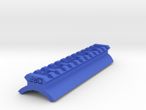 Shotgun Receiver Picatinny Rail (Glue On) in Blue Processed Versatile Plastic