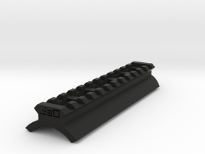 Shotgun Receiver Picatinny Rail (Glue On) in Black Premium Versatile Plastic