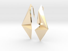 Sharp Enmotion Earrings in 14K Yellow Gold