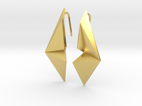 Sharp Enmotion Earrings in Polished Brass