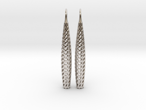 D-STRUCTURA Line Earrings. Structured Chic. in Platinum