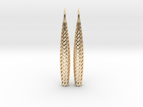 D-STRUCTURA Line Earrings. Structured Chic. in 14K Yellow Gold