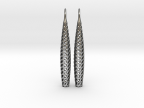 D-STRUCTURA Line Earrings. Structured Chic. in Natural Silver