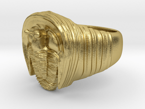 trilobite ring in Natural Brass