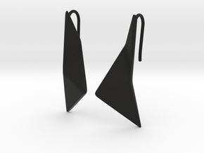 sWINGS Origami Earrings in Black Natural Versatile Plastic