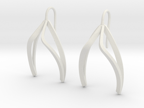 sWINGS Light Earrings. in White Natural Versatile Plastic