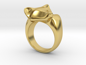 Fox Ring in Polished Brass: 5 / 49