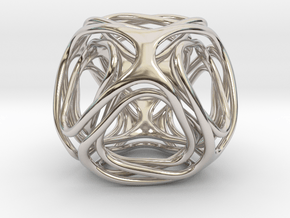 Twisted looped Octahedron  in Platinum