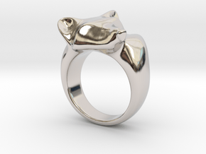 Fox Ring in Rhodium Plated Brass: 5 / 49