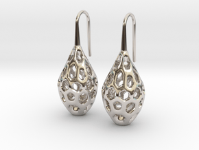HONEYBIT Earrings.  in Rhodium Plated Brass