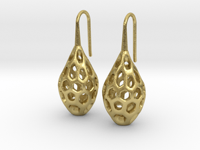 HONEYBIT Earrings.  in Natural Brass