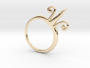 Alchemical Gold 02 (Loop Available) in 14k Gold Plated Brass: Small