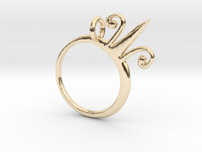 Alchemical Gold 02 (Loop Available) in 14k Gold Plated Brass: Large