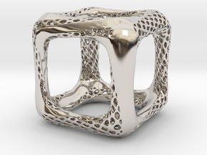 Perforated Twisted Cube in Platinum