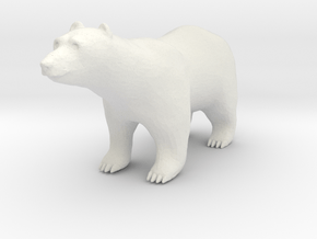 HO Scale Polar Bear in White Natural Versatile Plastic