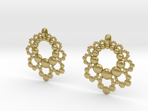 D Apo. Earrings in Natural Brass