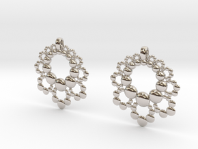D Apo. Earrings in Rhodium Plated Brass