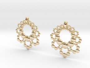 D Apo. Earrings in 14k Gold Plated Brass
