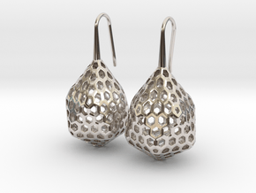 STRUCTURA Stylized, Earrings. in Rhodium Plated Brass