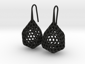 STRUCTURA Stylized, Earrings. in Black Natural Versatile Plastic