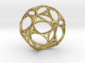 Looped docecahedron in Natural Brass