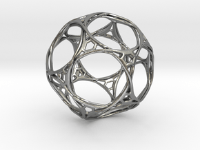 Looped docecahedron in Natural Silver