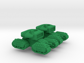 Bashkir Heavy Support Tracked Armor - 3mm in Green Processed Versatile Plastic