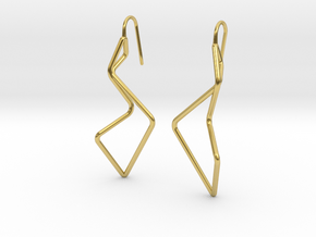 A-LINE Enmotion, Earrings in Polished Brass