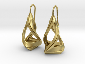 Trianon T.1, Earrings in Natural Brass