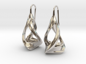 Trianon T.1, Earrings in Rhodium Plated Brass