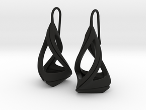 Trianon T.1, Earrings in Black Natural Versatile Plastic