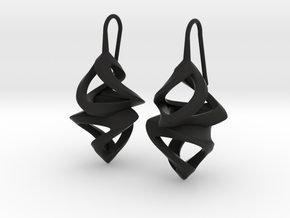 Trianon Twins, Earrings in Black Natural Versatile Plastic