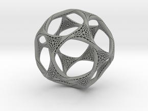 Perforated Twisted Dodecahedron in Gray PA12