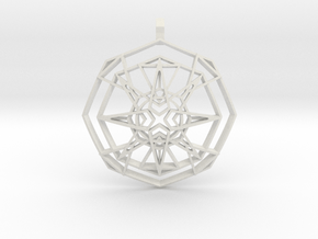 Metatron's Fire-Star (Domed) in White Natural Versatile Plastic