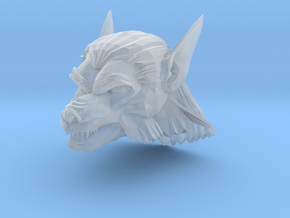 werewolf head 2 in Smooth Fine Detail Plastic