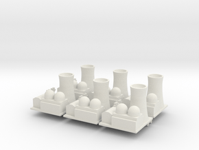 Nuclear Facility x6 in White Natural Versatile Plastic