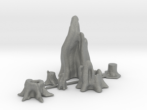 HO Scale Stumps in Gray PA12