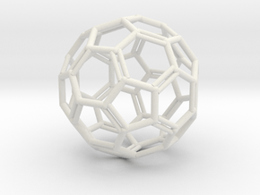#42 Ih buckminsterfullerene in White Natural Versatile Plastic